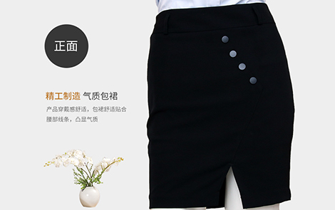 上海黑色包裙黑色女西服套裝工作服長(zhǎng)衫襯衫及束口布袋產(chǎn)品支持定制